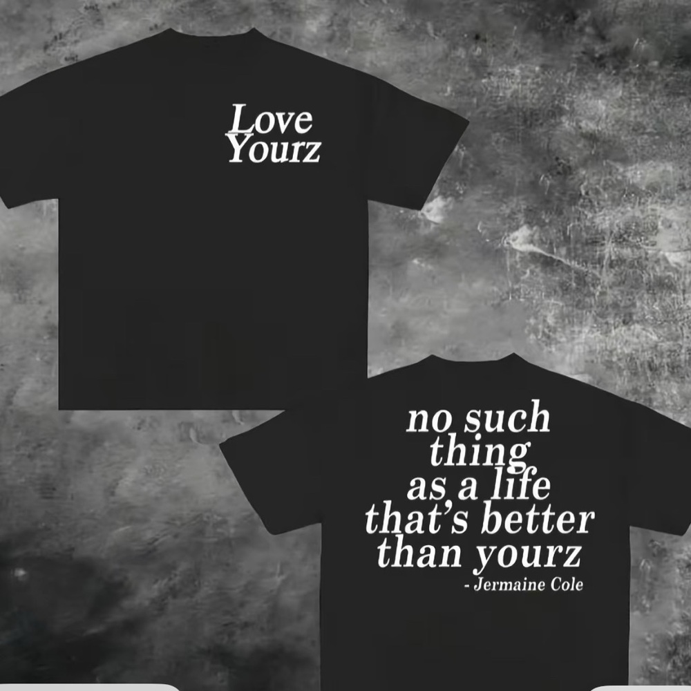Black Graphic T-Shirt with Inspirational Quote